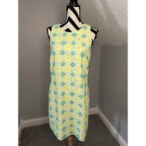 NWT SAIL TO SABLE Sleeveless Shift Dress LEMON PRINT STS $228 SIZE 12 SP1987